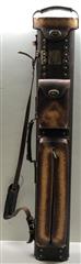 Instroke Outlaw 2x4 2 Toned Brown Leather Pool Cue Case